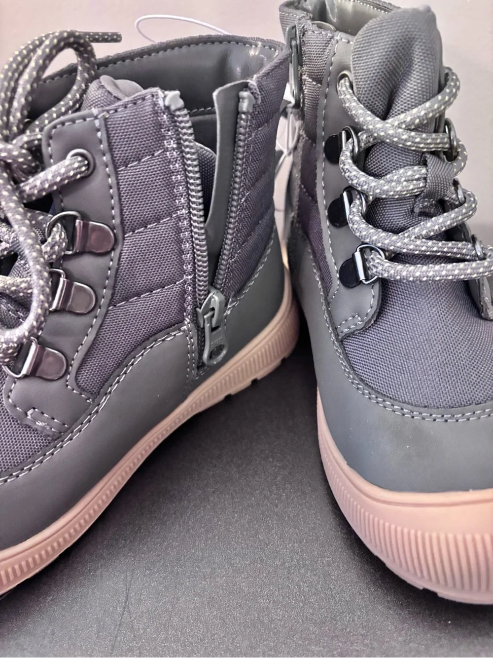 NWT Cat & Jack Fox gray boots size 10